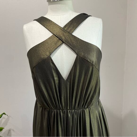 Haltson Hertiage Formal full Length Gown in Bronze Goddess SZ 8 - Picture 9 of 11